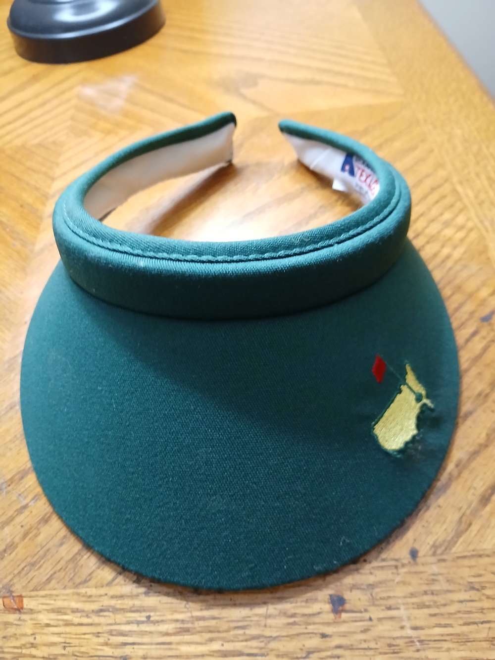 Green Padded Golf Visor with Embroidered Logo